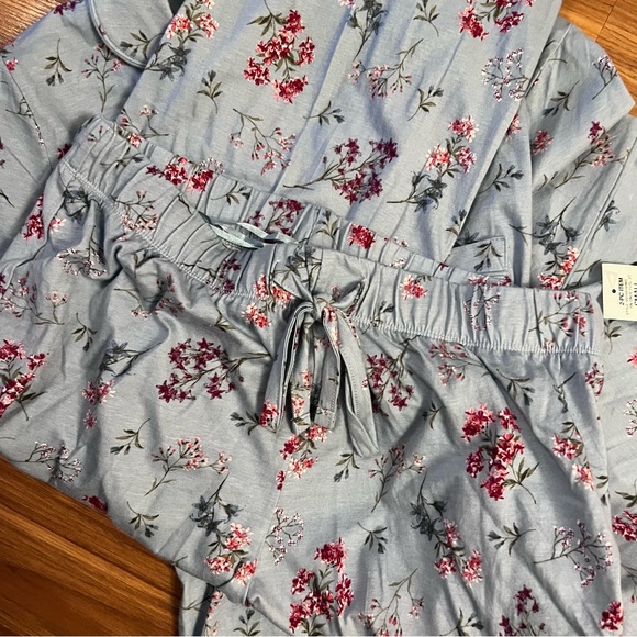 Charter Club 2pc Pajamas Rain Dance Floral Blue S Nwt - Picture 6 of 8